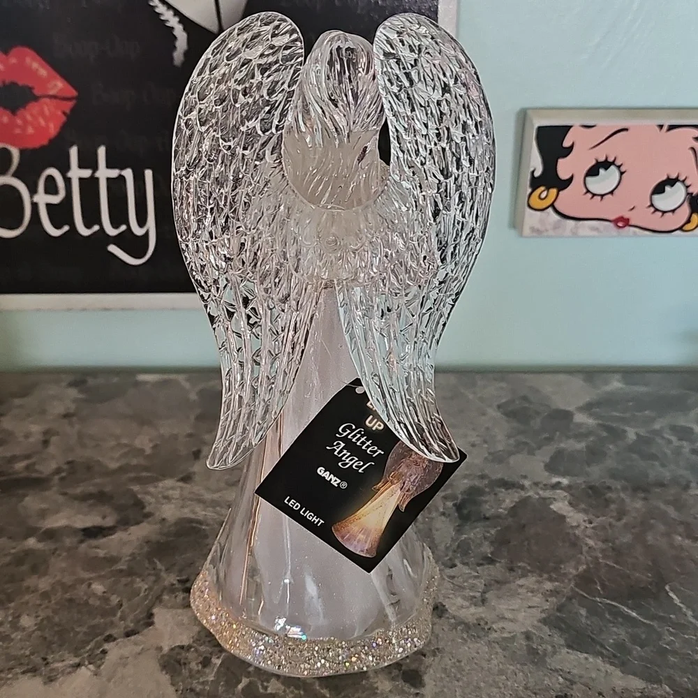 Elegant Crystal Angel Figurine Lights Up